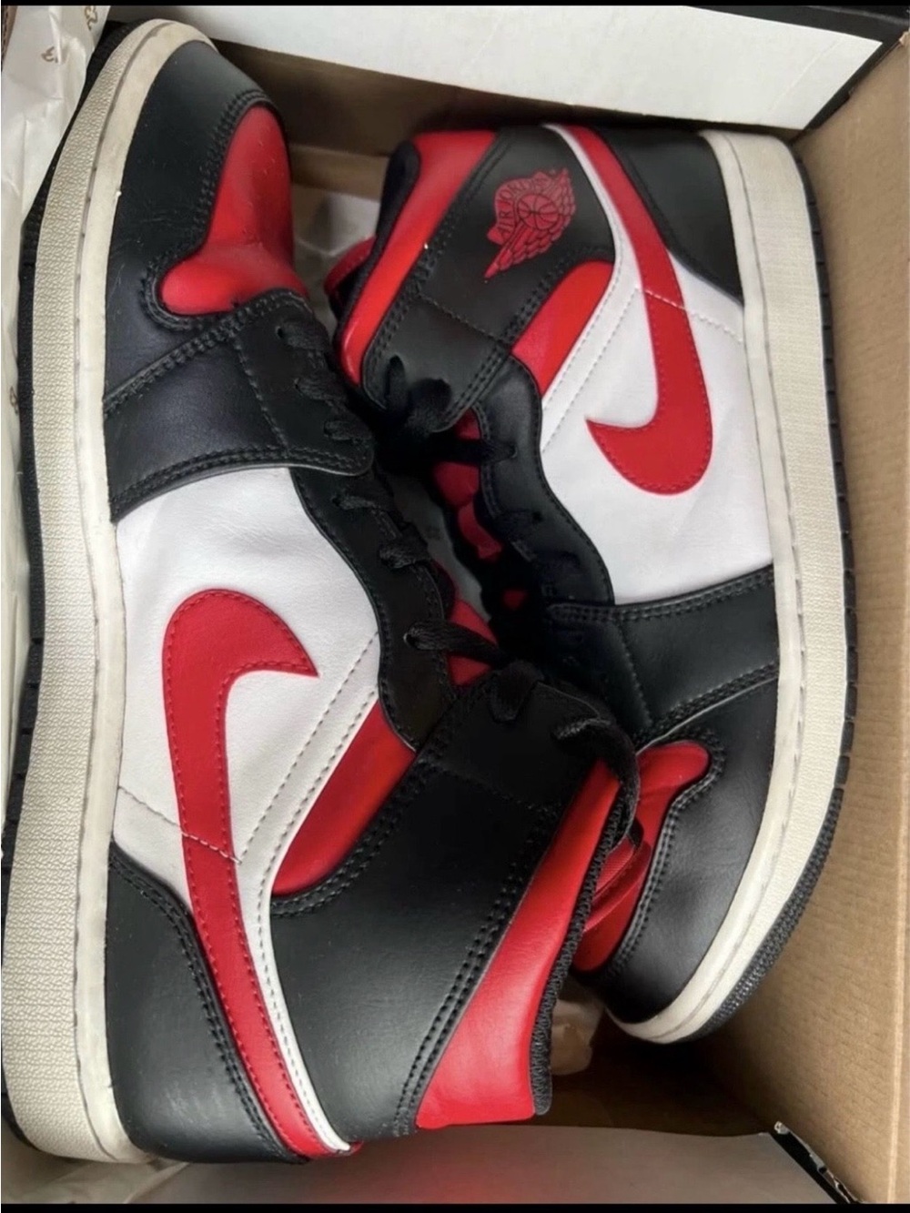 Jordan Men's High-Top Sneakers - Black/Red/White
